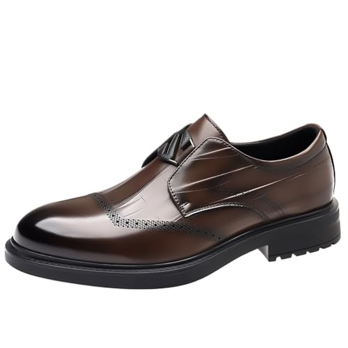 Men's Summer Casual British Style Groom Wedding Dress Business Breathable Slip On Leather Shoes