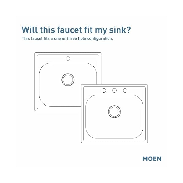 Moen 7882 Genta LX Einhandgriff Pull-Down-Sprüher Moderne Küchenarmatur mit Reflex und Power Boost, Chrome – Bild 9