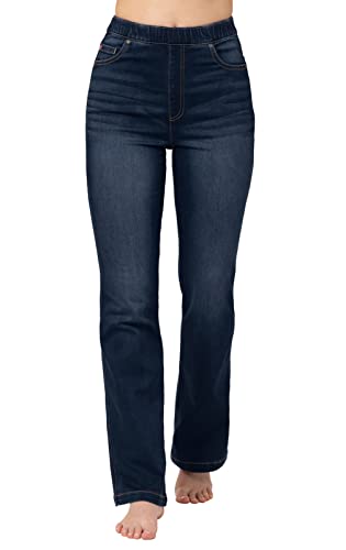Pajamajeans Bootcut Jeans For Women High Waisted, Indigo Distressed, Sm #TOP3