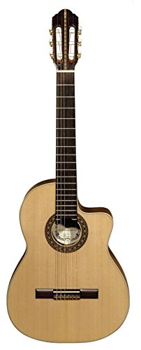 CHITARRA CLASSICA 4/4 SM45 MADE IN EUROPE TOP CEDRO MASSELLO FONDO-FASCE PALISSANDRO ROSETTA INTARSIATA SPALLA MANCANTE MANICO MOGANO TASTIERA PALISSANDRO SCALA 650MM