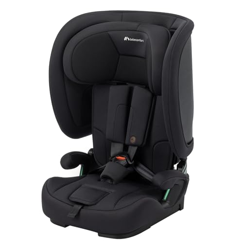 Bebeconfort Ever & Go i Safe, Silla Coche Evolutiva, 15 Meses 12 Años, 76 150 cm, Silla Coche Plegable de Viaje, Compacta y Ligera (4.9 kg), 15 Posiciones Reposacabezas, Full Black