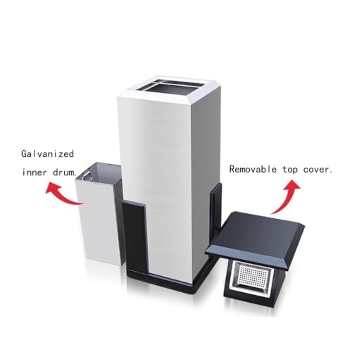 Poubelles extérieures avec cendrier vertical laqué blanc haut de gamme