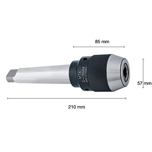 Chum Power 1/8"-5/8" Special Heavy Duty Keyless Drill Chuck With Integrated Shank, Mt4 Shank, Titanium Jaws #TOP1