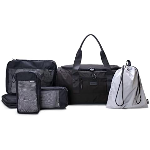 Vooray 32L Adapt Weekender Duffel Bag | Travel Duffel for Men & Women | Shoe Bag & Packing Cubes | Luggage Sleeve for Suitcase | Ideal Packing Organization Cover