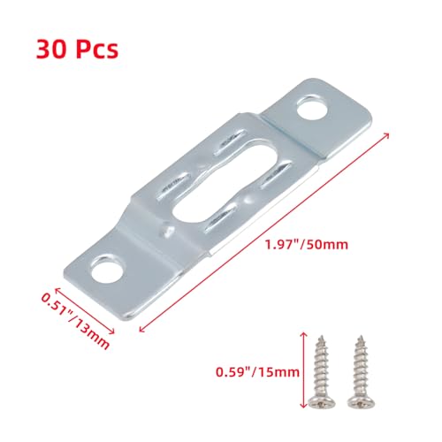 Image of Oedema 30 Pcs Frames Hangers Picture Frame Lock Hardware Heavy Duty Picture Photos Hanging for Pictures, Painting ,Mirror, Silver
