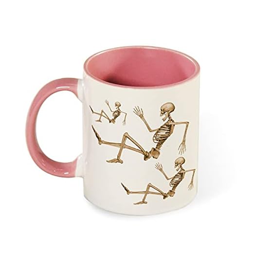 Hälsogåva mugg med färg inuti och hantera digitaltryck människokroppen ben roliga poser studenter, 330 ml vita svarta porslinsmuggar stor kaffemugg, lämplig för diskmaskin och mikrovågsugn