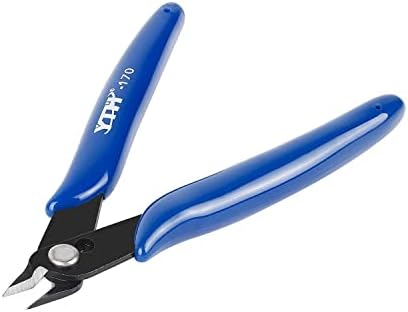 Professional Pliers Cutter Electronic Flush Wire Cutter Carbon Steel Cutting Nippers for Electrical Jewelry making (Blue)