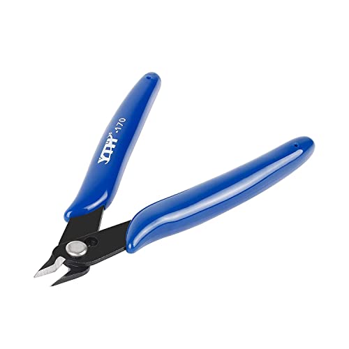 Professional Pliers Cutter Electronic Flush Wire Cutter Carbon Steel Cutting Nippers For Electrical Jewelry Making (Blue) #TOP30