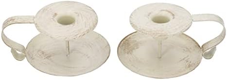 BestAlice 2Pcs Silver Candlestick Holders, Taper Candle Holders, ...