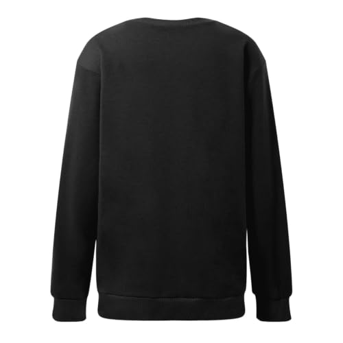 Crew Neck Sweatshirts Women Fall Oversized Long Sleeve Casual Pullover Tops - image 5