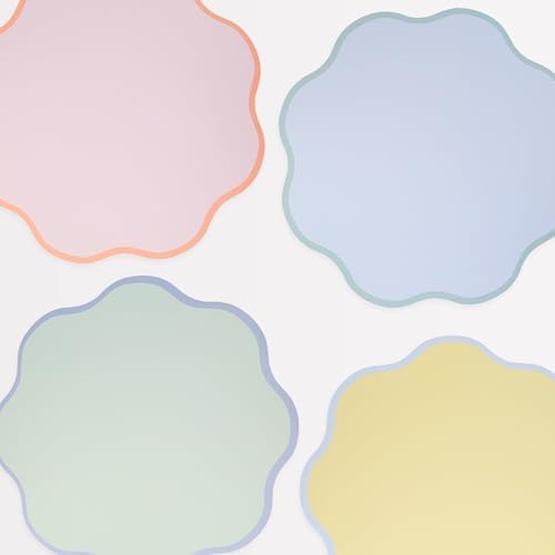 Meri Meri Wavy Round Paper Placemats (Pack of 12), Colorful view 6