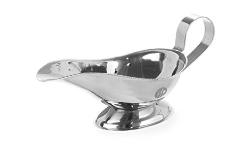 HENDI Sauciere, Soßenkanne, Soßenschale, 0,085L, 120x72x(H)50mm, Edelstahl, Silber Cover