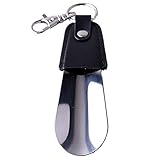 Photo Gallery dyda6 - mini portachiavi con corno per scarpe, in acciaio inox, con piedini in pelle, perfetto per viaggiare (nero) Photo Gallery dyda6 - mini portachiavi con corno per scarpe, in acciaio inox, con piedini in pelle, perfetto per viaggiare (nero)
