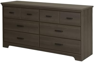 South Shore Versa Collection 6-Drawer Double Dresser, Gray Maple ...
