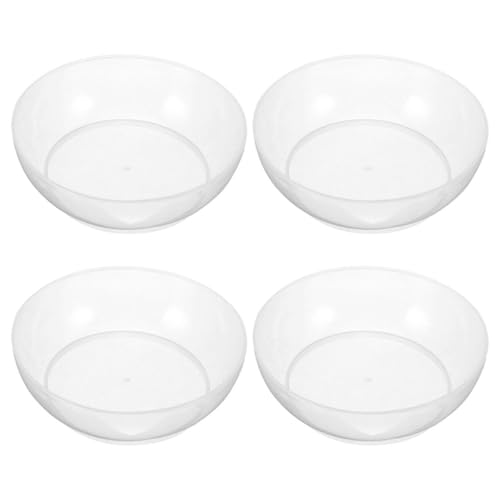 JECOMPRIS Juego de 4 Bandejas de Pesaje Portátiles de ABS Transparente con Escala 600 Ml para Cocina Recipientes Medidores para Pesar Alimentos y Control de Porciones