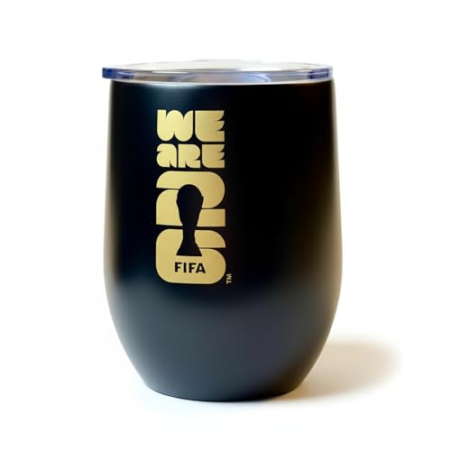 Wagon International Official FIFA World Cup 2026 Edition Wine Tumbler 12oz - Double Walled Stainless Steel - Durable Design