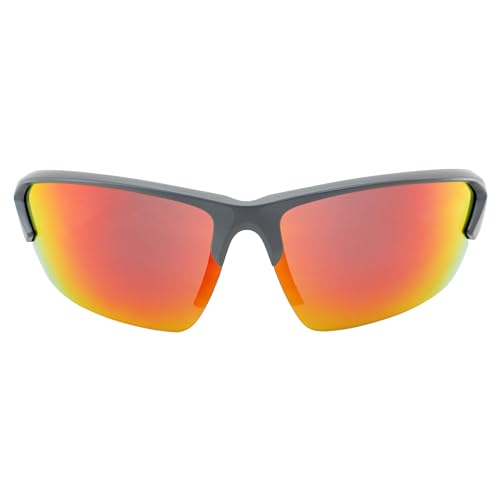 Epoch Eyewear Midway Sunglasses Gray/Red Frame with Red Mirror Lens2