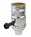 Off/ON Nickel-Plated LAMP Socket W/Large Hole 1/4 IPS TR-28X NP Nickel
