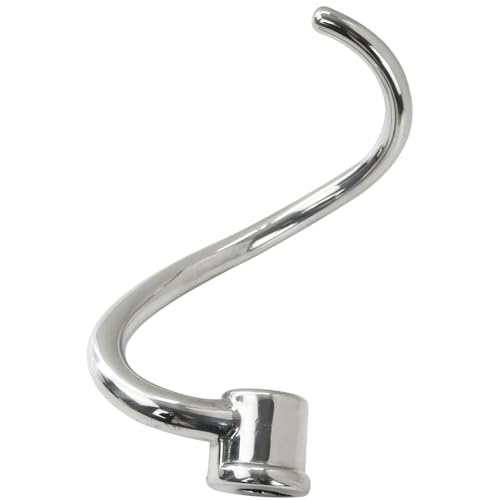 Heyai New Stainless Steel Dough Hook Replacement Fits for Ki-tchenAid 6QT Bowl-Lift Stand Mixers KV25H0X, KP26M1X, Mixer Parts Accessories, Dishwasher Safe, New