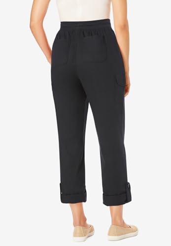 Woman Within Plus Size Convertible 2-in-1 Cargo Pant & Capri Elastic Waist2