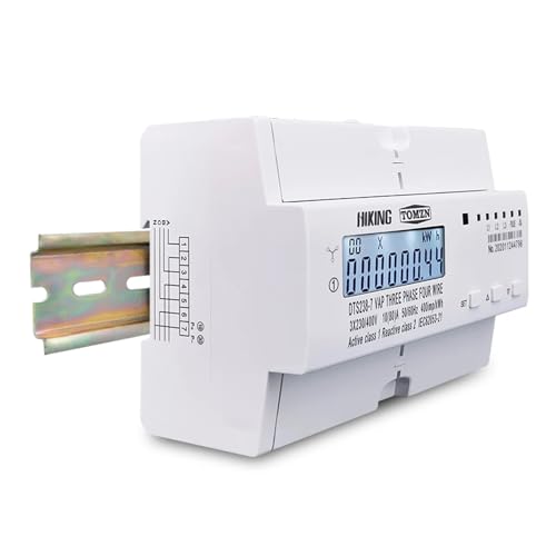 Compteur d'énergie triphasé de précision 380V rail DIN robuste 80A