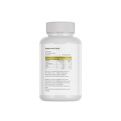 Image of GLIMLACH Vitamin D3 50mcg (2000 IU), Vitamin D, Immune Support, Bone Health, Muscle Strength and Promotes Calcium, Vitamin D3 Strength Tablet Pack for Everyday Selection