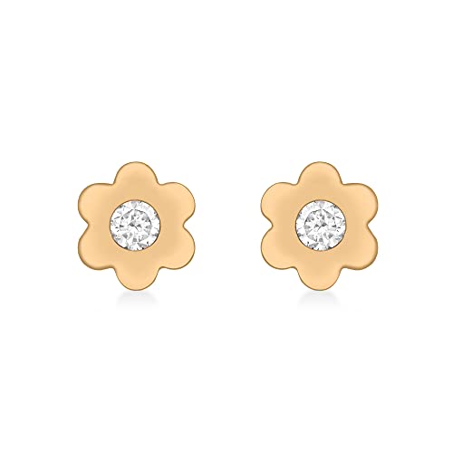 Boucles d'oreille Femme en Or Blanc 375/1000 et Zirconium éclatant