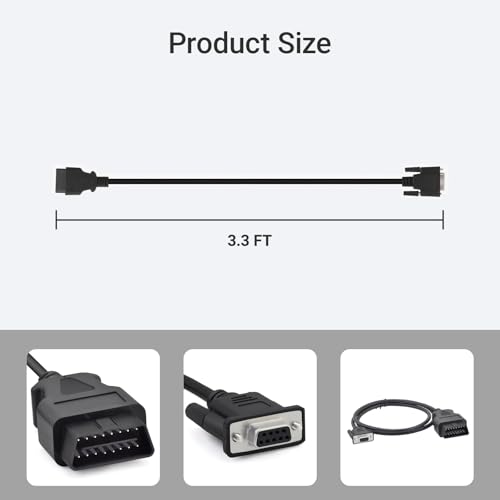 Cable OBD2 hembra a DB9 macho para solucionar problemas de conexión con tu escáner 2