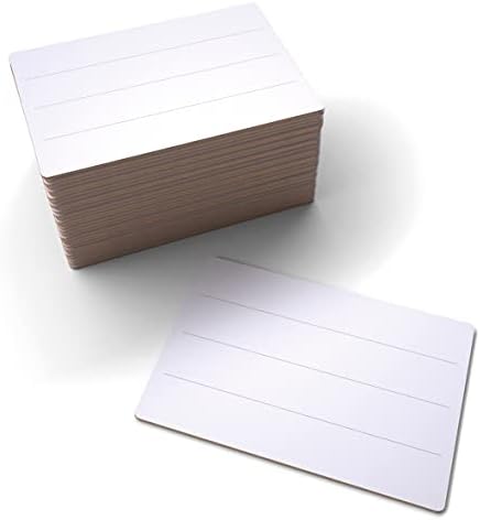 Show-me LFB30 Rigid Lined Double-Sided Boards, Extra Durable and Made with MDF  A4 Size for Drywipe and Whiteboard Pens  Ideal for Schools and Education (Pack of 30)