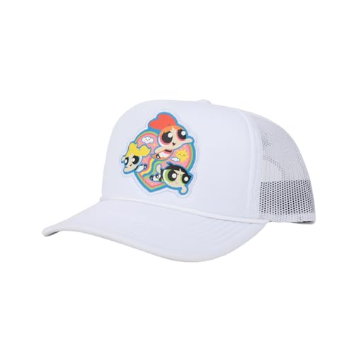 Casquette de camionneur Powerpuff fille en maille anti-transpiration blanche réglable - 2