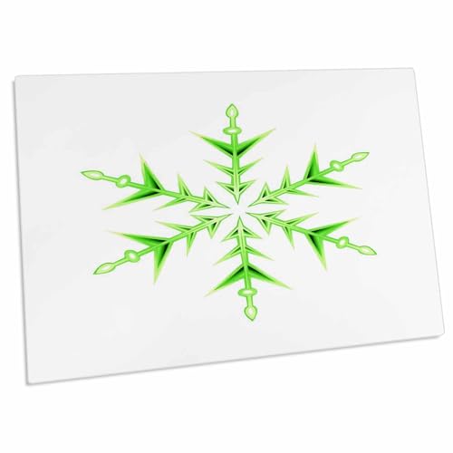 3dRose minimalista con copo de nieve verde - pad escritorio miniatura 1