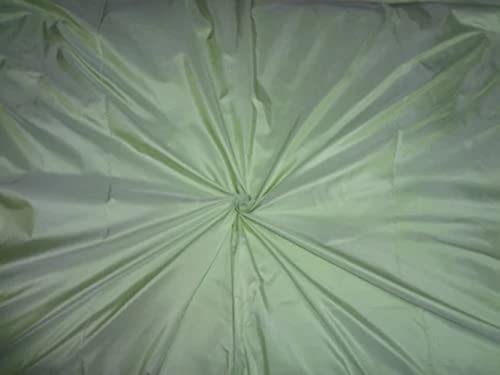 Tissu taffetas 100% pure soie vert citron au mètre, largeur 137 cm couture