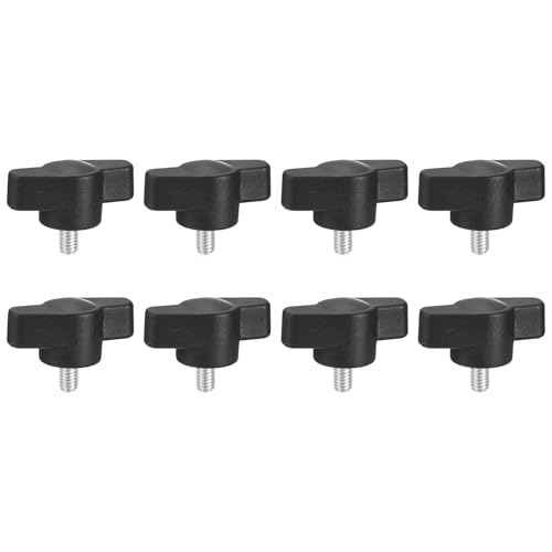 QUARKZMAN 8Pcs Vite A Farfalla Di Bloccaggio, M4 X 8mm Metrico Acciaio Al Carbonio Viti A T Con Pomello Per Sostituzione Rapida Senza Attrezzi