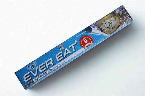 Image of Aluminium Foil Roll | Food Grade Kitchen Wrap and Durable Heat Retention Sheet | Tear Resistant Easy Cut | Strong Flexible Silver Wrap Paper (9 Meter (Pack of 2))