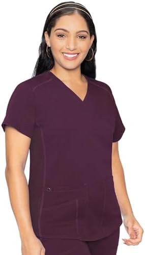 Med Couture Touch V-Neck Scrub Top for Women with 4 Pockets | 2-W...