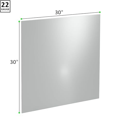 30” x 30” Stainless Steel Flat Panel Backsplash | Wall Mount Splash Guard | Heavy-Duty 304 SS Wall Protector for Commercial Kitchen, Sink, Stove, or Prep Table