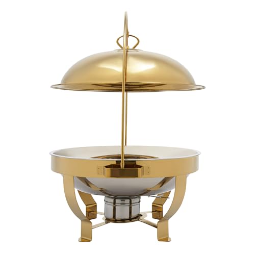 7.26Qt Buffet Warmer Stainless Steel Chafing Dish Buffet Set with Lid, Round Food Warmer Buffet Set for Catering Parties Weddings Picnics