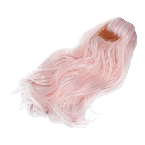 Perruque rose clair pour poupée en coton 35-39cm SEAFRONT