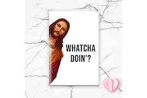 Funny Jesus Magnet - "Whatcha Doin'"? Xmas Gift Idea, For Funny Christmas Decor