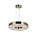 CWI Lighting Bjoux 16" Contemporary Metal LED Chandelier in Brass