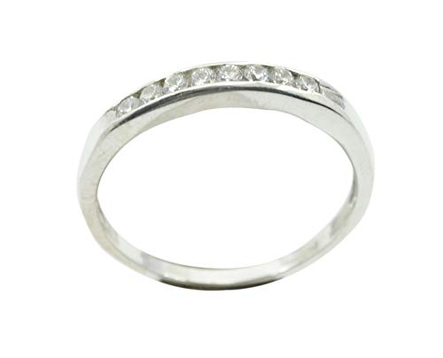 Bague argent 925 et pierre CZ blanche éclatante anti-ternissement