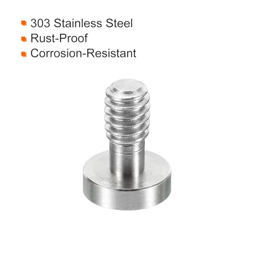 Tornillo 1/4 trípode cámara de acero inoxidable hexagonal ranura 3 unidades 4