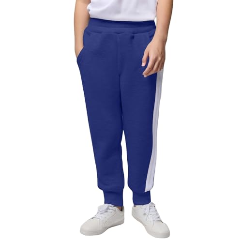 Fleece Joggers for Boys Straight Leg Baggy Sweatpants with Pockets Elastic Waistband Sweats Active Athletic Pants for Kids