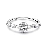 💕 Regalo exquisito 💕 Representa el amor eterno y la promesa, y se puede regalar como anillo de compromiso a tu amante. El mejor regalo para compromiso, boda, día de San Valentín, Acción de Gracias, Navidad y Año Nuevo.