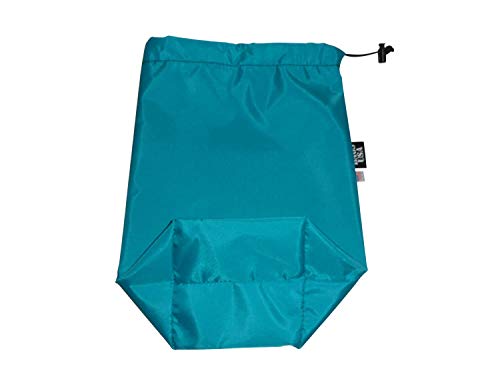 Mini Stuff Sack,drawstring Shoe bag Bag Square Bottom Made in USA (Turquoise)4