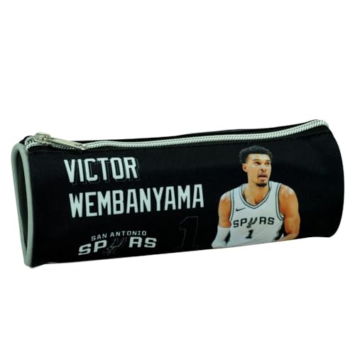 PRESTIGE & DELUXE Trousse d'école compatible avec NBA Victor Wembanyama 1 fermeture éclair Dim. 21 x 7,5 x 7,5 cm