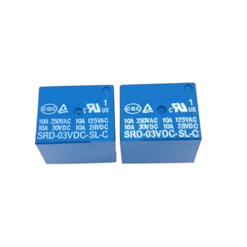 Relé DC 3V de potencia miniatura SRD-03VDC-SL-C con conector de 5 pines para soldar en PCB 2