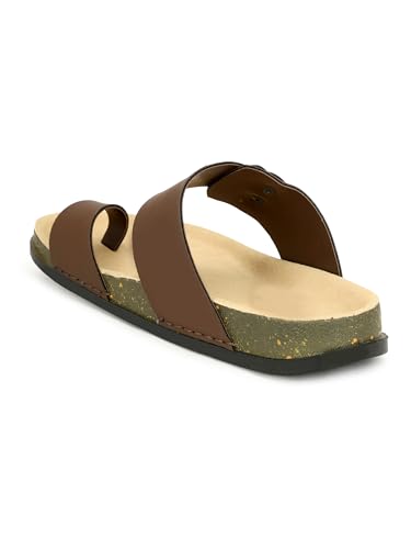 Image of Men Thumb Style Slippers | Ethnic Slip-On Sandals | Traditional Footwear | Comfortable Rubber Sole Chappals | Casual Slippers for Men