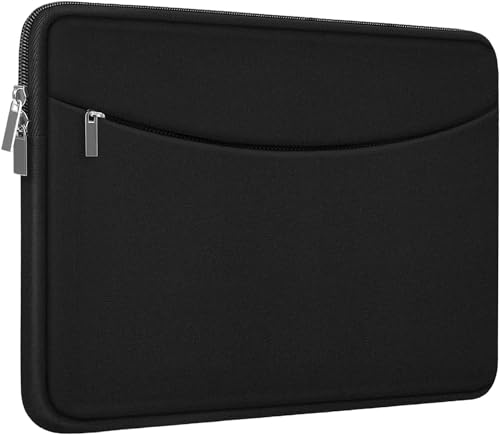 Laptop Case 15.6 inch, Shockproof Protective Laptop Cover Briefcase Carrying Computer Bag with Accessory Pocket, Portable Laptop Sleeve Compatible with MacBook, HP, Dell, Lenovo, Asus, Black