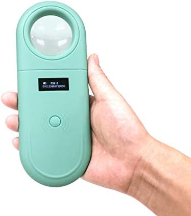 Animal ID Reader, 134.2Khz RFID USB Rechargeable Pet Microchip Scanner, Low Frequency Built-in Buzzer Tracking FDX-B ISO 11784/11785 Handheld Chip Scanner with OLED Display, for Dog Cats Horse etc.